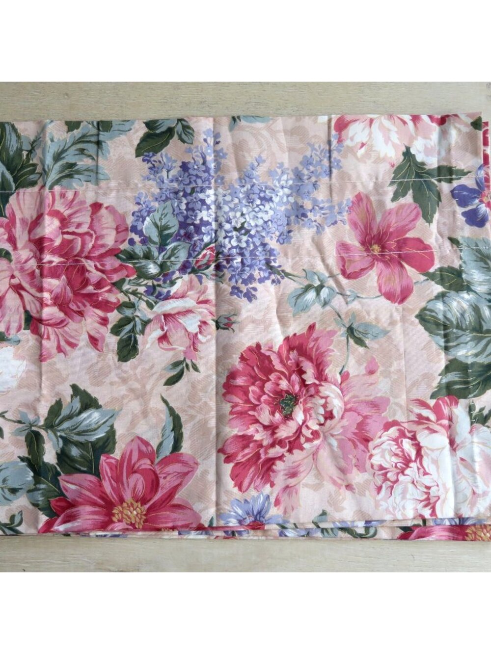 Vintage Floral Window Valance 16"x 80" Multicolor Cottage Rod Pocket Made In USA